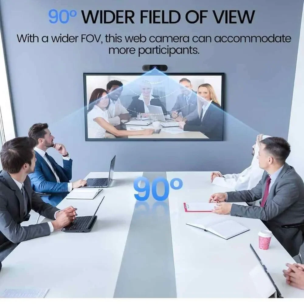 1080P Webcam with Microphone, C960 Web Camera, 2 Mics, 90° FOV